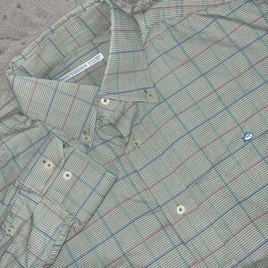 Southern‎ Tide Mens sz L Plaid Long Sleeve Button Down Shirt Classic Fit EUC